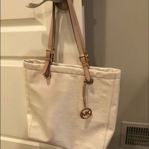 White Michael Kors Tote